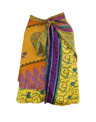 Knee Length Sari Silk Wrap Skirt 60"