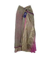 Long Sari Silk Wrap Skirt M 48"