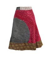 Knee Length Sari Silk Wrap Skirt 60"
