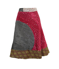 Knee Length Sari Silk Wrap Skirt 60"