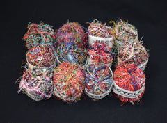 Recycled Sari Silk Thread Balls (12 Multipack)