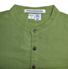 Plain Cotton Collarless Shirt
