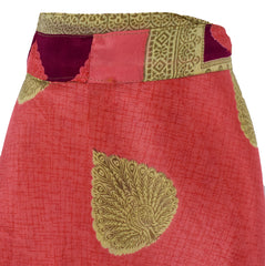 Long Sari Silk Wrap Skirt S 44"