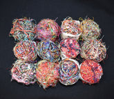 Recycled Sari Silk Thread Balls (12 Multipack)