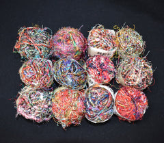 Recycled Sari Silk Thread Balls (12 Multipack)