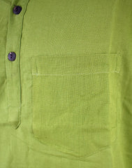 Plain Cotton Collarless Shirt