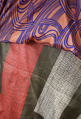 Knee Length Sari Silk Wrap Skirt 58"