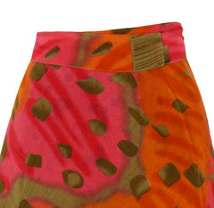 Long Sari Silk Wrap Skirt S 44"