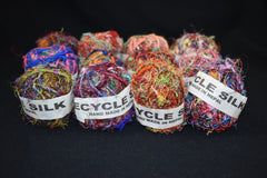 Recycled Sari Silk Thread Balls (12 Multipack)