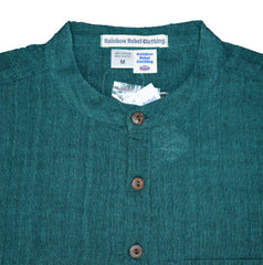 Plain Cotton Collarless Shirt
