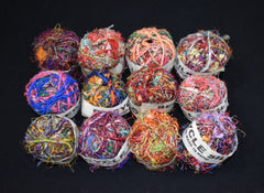 Recycled Sari Silk Thread Balls (12 Multipack)