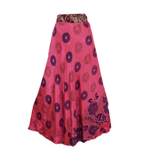 Long Sari Silk Wrap Skirt S 44"