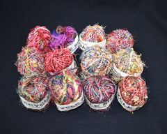 Recycled Sari Silk Thread Balls (12 Multipack)