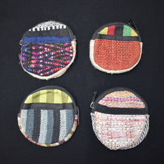 Woven Cotton Round Coin Purse