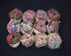 Recycled Sari Silk Thread Balls (12 Multipack)