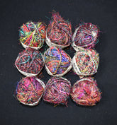 Recycled Sari Silk Thread Balls (9 Multipack)