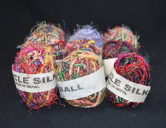 Recycled Sari Silk Thread Balls (9 Multipack)