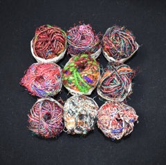 Recycled Sari Silk Thread Balls (9 Multipack)