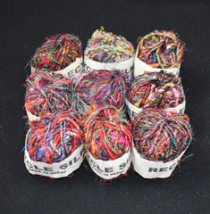 Recycled Sari Silk Thread Balls (9 Multipack)