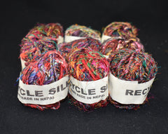 Recycled Sari Silk Thread Balls (9 Multipack)