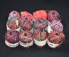 Recycled Sari Silk Thread Balls (12 Multipack)