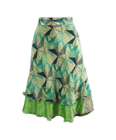 Knee Length Sari Silk Wrap Skirt 58"