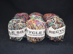 Recycled Sari Silk Thread Balls (9 Multipack)