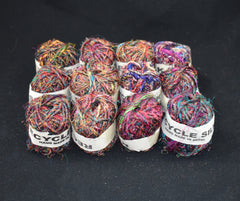 Recycled Sari Silk Thread Balls (12 Multipack)