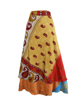 Sari Silk Wrap Skirt XL 66"