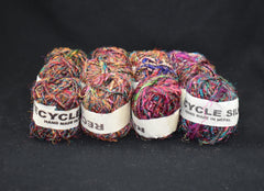 Recycled Sari Silk Thread Balls (12 Multipack)