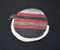 Woven Cotton Round Coin Purse