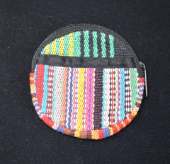 Woven Cotton Round Coin Purse