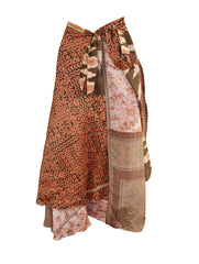 Sari Silk Wrap Skirt XL 66"