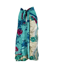 Long Sari Silk Wrap Skirt XL 64"