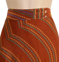 Sari Silk Wrap Skirt S 44"