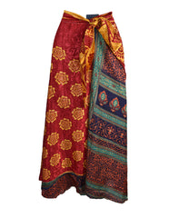 Sari Silk Wrap Skirt S 44"