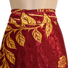 Sari Silk Wrap Skirt S 44"