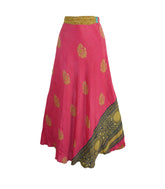 Sari Silk Wrap Skirt S 44"