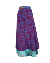 Long Sari Silk Wrap Skirt XL 64"