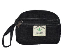 Large Black Hemp Purse