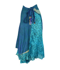 Long Sari Silk Wrap Skirt XL 64"