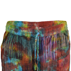 Tie Dye Cotton Patchwork Trousers