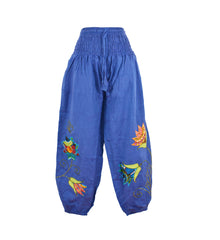 Hippy Butterfly & Flower Pattern Cotton "Marian" Trousers