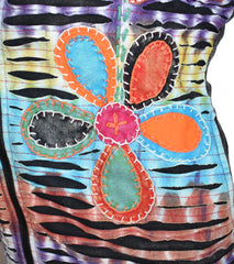 Tie Dye Floral Zip Hoody