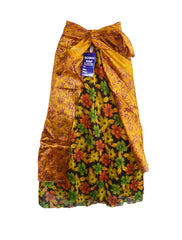 Tea Calf Length Sari Silk Wrap Skirt 48"