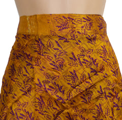 Tea Calf Length Sari Silk Wrap Skirt 48"