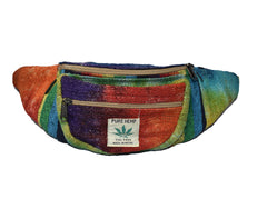 Rainbow Tie Dye Hemp & Cotton Bum Bag