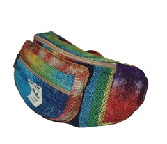 Rainbow Tie Dye Hemp & Cotton Bum Bag