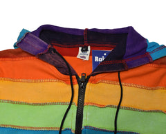 Rainbow Cotton Stonewashed Zip Hoody