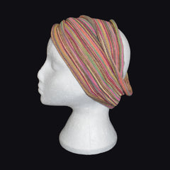 Long Double Striped Cotton Hair Band